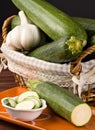 Zucchini and garlic