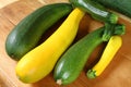 Zucchini green and yellow kinds