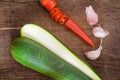 Zucchini with hot pepper and garlic