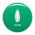 Zucchini icon vector green