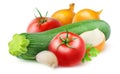 Zucchini, onion and tomato sautÃÂ© ingredients Royalty Free Stock Photo