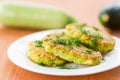 Zucchini pancakes Royalty Free Stock Photo