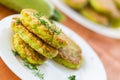 Zucchini pancakes Royalty Free Stock Photo