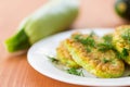 Zucchini pancakes Royalty Free Stock Photo