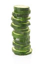 Zucchini sliced pile