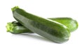 Fresh zucchini squashes on white background Royalty Free Stock Photo