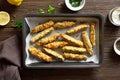 Zucchini sticks with panko breadcrumbs