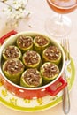 Zucchini stuffed with forcemeat Royalty Free Stock Photo