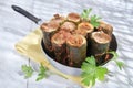 Zucchini Stuffed With Meat Royalty Free Stock Photo