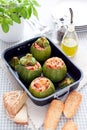 Zucchini stuffed with pecorino Royalty Free Stock Photo