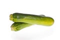 Zucchinis or courgettes isolated Royalty Free Stock Photo