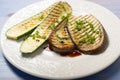 Zucchinis and eggplant grilled Royalty Free Stock Photo