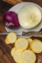 Zuccini-squash and onions Royalty Free Stock Photo