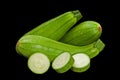 Zuccini vegetable on black Royalty Free Stock Photo