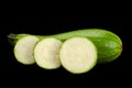 Zuccini vegetable on black Royalty Free Stock Photo