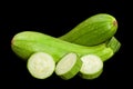 Zuccini vegetable on black Royalty Free Stock Photo