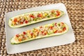 Zuchinis Stuffed with Quinoa Salad Royalty Free Stock Photo