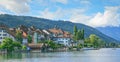 Zug cityscape on a cloudy day