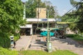 Zugliget terminal of the chairlift connecting Elizabeth Lookout tower to Zugligeti utca in Budapest, Hungary Royalty Free Stock Photo