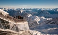 Viewing platform on Zugspitze, the highest mountain in Germany