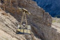 ZUGSPITZE, GERMANY - SEPTEMBER 4, 2019: Cabin of Zugspitze Glacier Cable Car (Gletscherbah Royalty Free Stock Photo