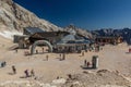 ZUGSPITZE, GERMANY - SEPTEMBER 4, 2019: Zugspitzplatt station of Zugspitze Glacier Cable Car (Gletscherbah Royalty Free Stock Photo