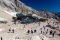 ZUGSPITZE, GERMANY - SEPTEMBER 4, 2019: Zugspitzplatt station of Zugspitze Glacier Cable Car (Gletscherbah Royalty Free Stock Photo