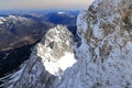 The Zugspitze - the highest point of Germany. The Alps, Germany, Europe. Royalty Free Stock Photo