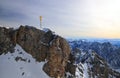 The Zugspitze - the highest point of Germany. The Alps, Germany, Europe. Royalty Free Stock Photo