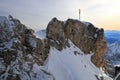 The Zugspitze - the highest point of Germany. The Alps, Germany, Europe. Royalty Free Stock Photo