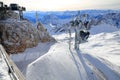 Zugspitze weather station. The highest point of Germany. The Alps, Germany, Europe. Royalty Free Stock Photo