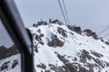 Zugspitze mountain peak station german alps in the winter