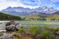 Eibsee lake and Zugspitze, Germany