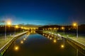 The canal called Zuid Willemsvaart at Helmond city Royalty Free Stock Photo