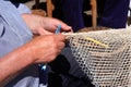 Weaving Fishing Nets At The Zuiderzee Open Air Museum, The Netherlands