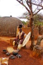 Zulu Chief in Shakaland Zulu Village, South Africa