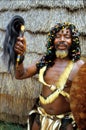 Zulu witchdoctor at traditional village near Durban Royalty Free Stock Photo