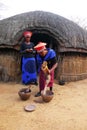 Zulu woman in traditional closes in Shakaland Zulu Village