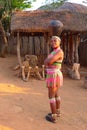 Zulu women in traditional closes in Shakaland Zulu Village, South Africa