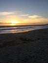 Zuma Beach Ocean Reflection Sunset