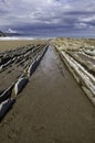 Zumaia beach in Spain