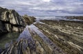 Zumaia beach in Spain