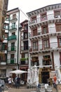 Traditional Basque buildings in the port town of Zumaia