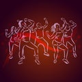 Zumba dancers illustration . Zumba, Zumba dancers, fitness, dancer, vector sketch illustration