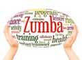 Zumba Fitness word cloud hand sphere concept Royalty Free Stock Photo