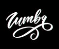 Zumba letter lettering calligraphy dance vector brush Royalty Free Stock Photo