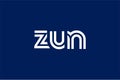 ZUN Creative Unique Modern Letter Logo Design. Elegant Monogram Logo Design with Decorative Elements and Typography Royalty Free Stock Photo