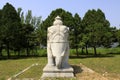 Stone animal landscape architecture in the Eastern Tombs of the Qing Dynasty, China