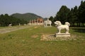 Stone animal landscape architecture in the Eastern Tombs of the Qing Dynasty, China