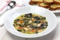 Zuppa di cavolo nero, black kale soup Royalty Free Stock Photo